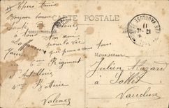 Districto de la valencia de Militaria de la POSTAL de la VENDIMIA de la artillería