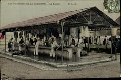 Placeres de Militaria de la POSTAL de la VENDIMIA de los cuarteles la lavandería automática