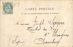 VINTAGE POSTCARD Toulon Boat Magenta