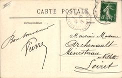 VINTAGE POSTCARD Dunkirk Boat against destroyer on the open sea