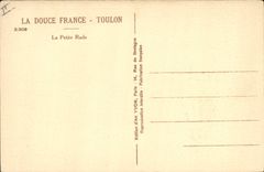 VINTAGE POSTCARD Toulon Boat small roads