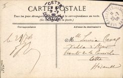 VINTAGE POSTCARD Toulon Boat Against destroyers with the small row