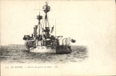 VINTAGE POSTCARD Boat Le Havre Ship of gurre to the broad one