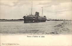 CPA Bateau Persia a l'entree du canal 