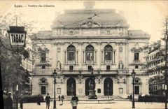 VINTAGE POSTCARD Lyon Theater of Celestins Tobacco