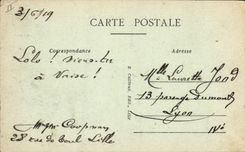 VINTAGE POSTCARD Lille Overall picture on the Theater and the Stock Exchange