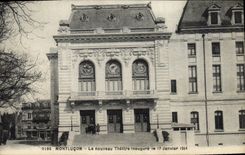 VINTAGE POSTCARD Montlucon the new Theater