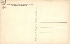 VINTAGE POSTCARD the Ale Road Lake of the Alps laces and the low refuge