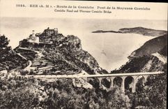 CPA Eze Route de la Corniche Pont de la Moyenne Corniche