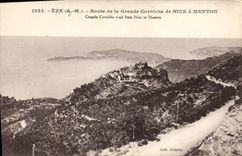 CPA Eze Route de la grande corniche de Nice a Menton