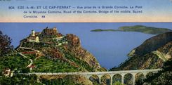 CPA Eze Et Le Cap Ferrat Vue Prise de la Grande Corniche Le pont de la moyenne corniche 