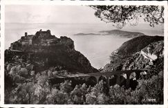 CPA Eze Le vieux village le viaduc la Moyenne corniche et le Cap Ferrat