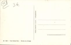 POSTAL Eze de la VENDIMIA en el mar una calle entrada vieja de la aldea