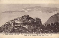 CPA Eze Vue sur le Village et le Cap Ferrat