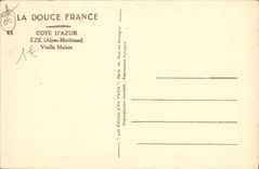 Casa vieja vista Eze de la POSTAL de la VENDIMIA