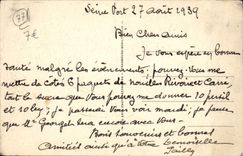 POSTAL de la VENDIMIA la orilla del puerto de Seine del Seine hacia Morsang