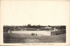 VINTAGE POSTCARD Ain Beida Together of the Barracks of the penitentiaries Prison