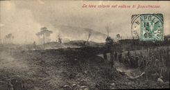 CPA Volcan La lava colante nel vallone di Boscotrecase 
