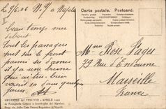 VINTAGE POSTCARD Volcan I rudero LED palazzo Granata sulla washed di Boscotrecase