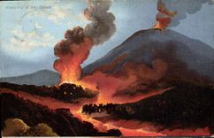 CPA Volcan Vesuvio in eruzione