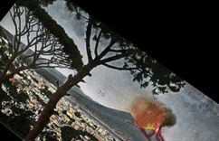 CPA Volcan Panorama Eruzione 