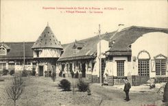 CPA Exposition internationale du Nord de la France Roubaix Village Flamand La laiterie 