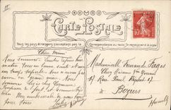 VINTAGE POSTCARD Folklore Woman Treats Cow