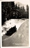 MODERN CARD Winter sports Ski Tracks and race of Bobsleigh