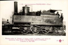 VINTAGE POSTCARD Train Engine Machine tender 30.674
