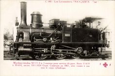 VINTAGE POSTCARD Train Engine Machine tender 10 0