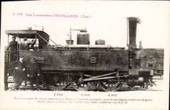 VINTAGE POSTCARD Train Engine Machine tender 30.515