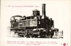 VINTAGE POSTCARD Train Engine Machine 30.700