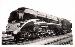 VINTAGE POSTCARD Train Engine 232 U Tender 36 B