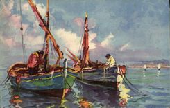 CPA Bateau Voilier Peche 