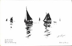 CPA Bateau Voilier Au fil de l'eau 