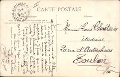 La POSTAL Militaria Caserne de la VENDIMIA barra el feixe Gymnastique