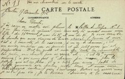 La POSTAL Militaria de la VENDIMIA acuartela Castres el districto de Villegoudou 116eme de la artillería pesada