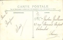 CPA Bateau de guerre La catastophe du Iena Cuirasse Plage et tourelles arriere 