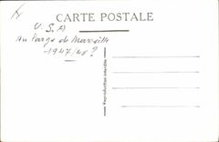 MODERN CARD Warship the USA off Marseilles 1947 1948