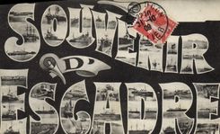 VINTAGE POSTCARD Warship Souvenir of squadron