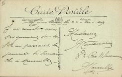 VINTAGE POSTCARD Warship Toulon the station of Against destroyers