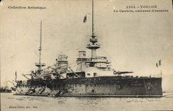 CPA Bateau de guerre Toulon Le Gaulois Cuirasse d'escadre 