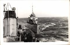 MODERN CARD Warship the USA Marseilles 1947 1948