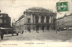 VINTAGE POSTCARD Montpellier Large Theater