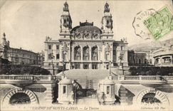 VINTAGE POSTCARD Theater Casino of Monte Carlo Monaco