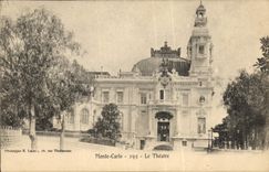 VINTAGE POSTCARD Theater Monte Carlo Monaco