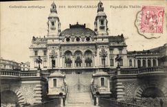 VINTAGE POSTCARD Monaco Monte Carlo Frontage of the Theater