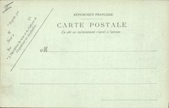 VINTAGE POSTCARD Mans the Theater and the cathedral Tram