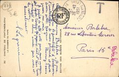 VINTAGE POSTCARD Castle De Fontainebleau the Room Of the Pope