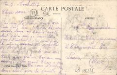 VINTAGE POSTCARD La Ferte Gaucher Vestiges of the Ruins of the Castle of Montblin Old property of the Baron of St Geniuses
